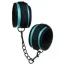 Фиксаторы для рук Loveshop Luxury Fetish Cuffs, черно-бирюзовые - Фото №1