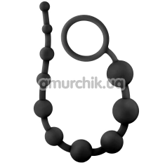 Анальні кульки Anal Adventures Platinum 10 Anal Beads, чорні - Фото №1