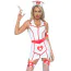 Костюм медсестри Leg Avenue Vinyl ER Hottie белый: сукня + фартух + повязка на руку + чепчик - Фото №1
