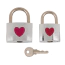 Набор из 2 замков с ключом Love Lock, серебряный - Фото №2