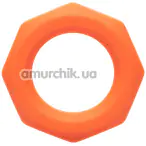Ерекційне кільце для члена Alpha Liquid Silicone Sexagon Ring, помаранчеве - Фото №1