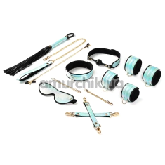 Бондажний набір Liebe Seele Blue Glossy Soft Bondage Set, блакитний - Фото №1