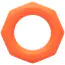 Эрекционное кольцо для члена Alpha Liquid Silicone Sexagon Ring, оранжевое - Фото №1