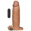 Насадка - удлинитель пениса с вибрацией Lovetoy Pleasure X-Tender Series LV1066, коричневая - Фото №1