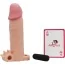 Насадка - удлинитель пениса с вибрацией Lovetoy Pleasure X-Tender Series LV1062, телесная - Фото №3