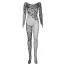 Комбинезон Obsessive Bodystocking F210, черный - Фото №3