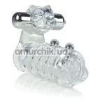 Насадка на пеніс з вібрацією Jaguar Enhancer With Beads, прозора - Фото №1