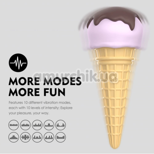 Клиторальный вибратор Ice Cream Vibrator, розовый