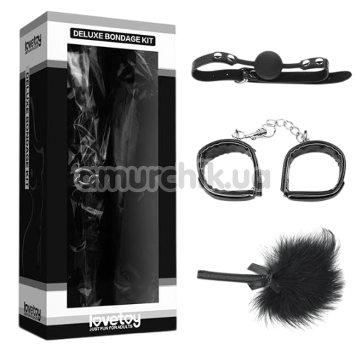 Бондажный набор Deluxe Bondage Kit SM1006, черный - Фото №1