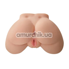Искусственная вагина и анус с вибрацией PDX Extreme Vibrating Ass, телесная - Фото №1