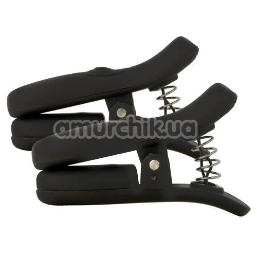 Затискачі для сосків з вібрацією Bedroom Fantasies Vibrating Nipple Clamps, чорні