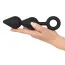 Анальна подвійна пробка Black Velvets Plug Silicone, чорна - Фото №4