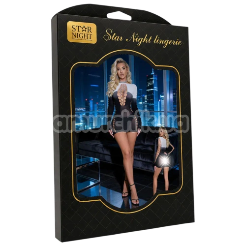 Сукня Star Night Sensual Party Mini Dress, чорно-біла