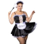 Костюм горничной JSY Sexy Lingerie P61110, черный: платье + головной убор + трусики-стринги + метелка + фартук - Фото №2