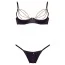 Комплект Cottelli Collection Lingerie Shelf Bra Set Sparkle чорний: бюстгальтер + трусики-стрінги - Фото №5