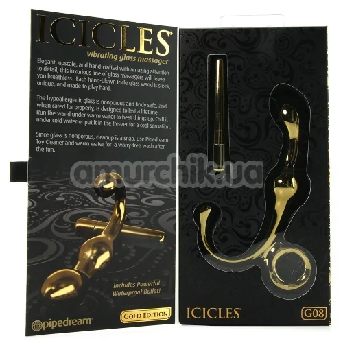 Вибростимулятор простаты для мужчин Icicles Gold Edition G08