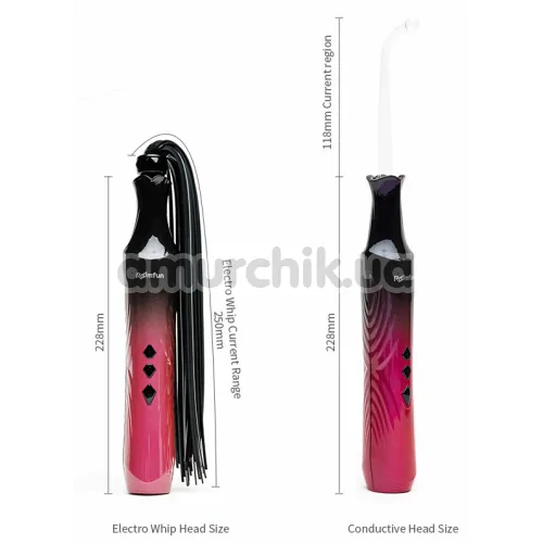 Флоггер с электростимуляцией Roomfun Magic Wand Electro Whip, черный