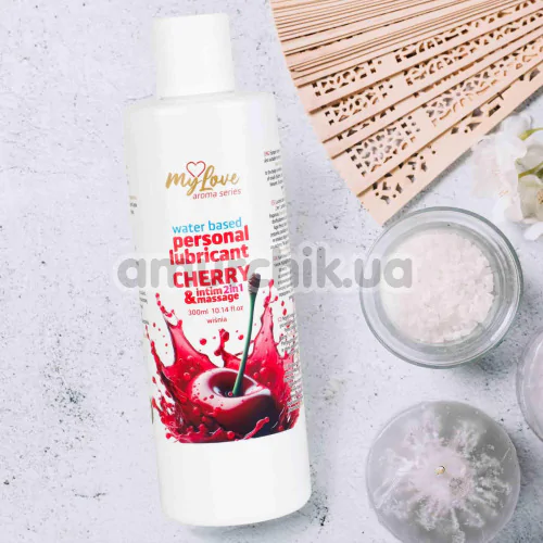 Массажный лубрикант MyLove Aroma Series Personal Lubricant 2in1 Cherry - вишня, 300 мл