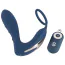 Вібростимулятор простати з ерекційним кільцем Vibrating Prostate Plug With Cock Ring, синій - Фото №1