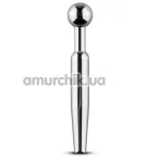 Уретральна вставка Unbendable Hollow Penis Plug SIN105, срібна - Фото №1