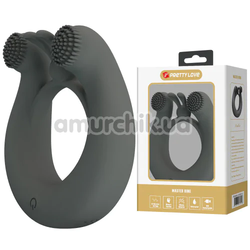 Виброкольцо для члена Pretty Love Dahlia, серое