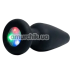 Анальная пробка с подсветкой Passion Play Light-up Buttplug M, черная - Фото №1