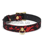 Нашийник Liebe Seele Victorian Garden Lace and Vegan Leather Collar, червоно-чорний - Фото №1