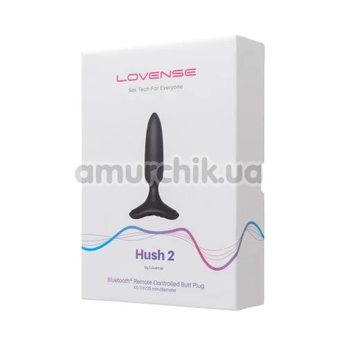 Анальная пробка с вибрацией Lovense Hush 2 XS, черная