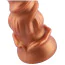 Фаллоимитатор-насадка Hismith Spiral Grain Silicone Dildo Monster Series 8.4, золотой - Фото №7