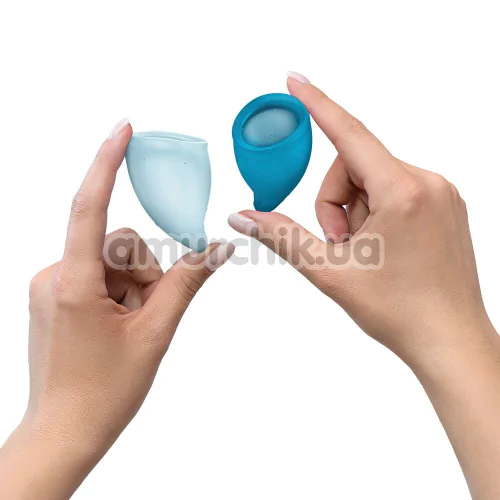 Набір з 2 менструальних чаш Fun Factory Fun Cup Explore Kit, бірюзовий
