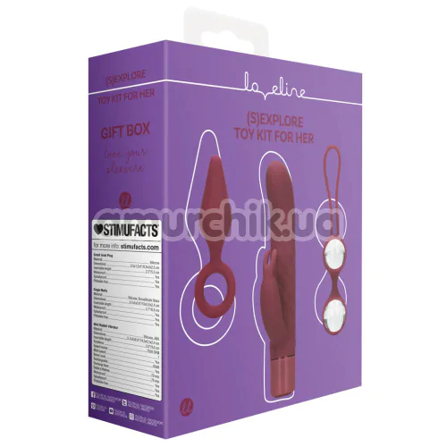Набор Loveline (S)explore Toy Kit for Her, бордовый