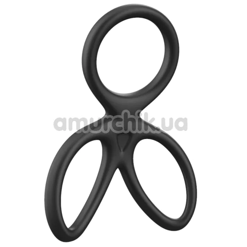 Ерекційне кільце Men's Play Triple Silicone Cock Ring B14, чорне