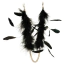 Наручники з чорним пір'ям DS Fetish Handcuffs With Long Feathers, золоті - Фото №3