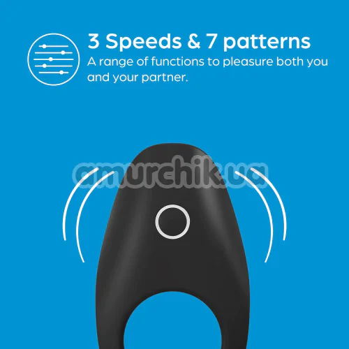 Виброкольцо для члена So Divine Vibrating Joy Ring, черное