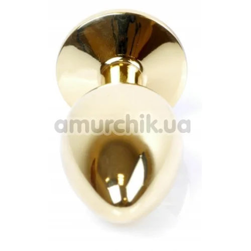 Анальная пробка с фиолетовым кристаллом Exclusivity Jewellery Gold Plug, золотая