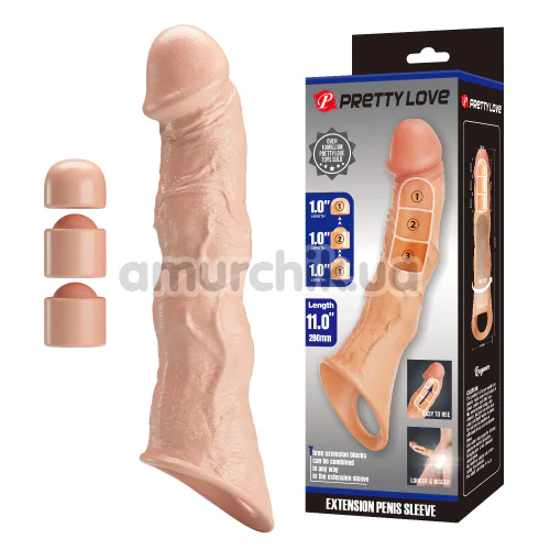 Насадка на пеніс Pretty Love Penis Sleeve Ragnar, тілесна