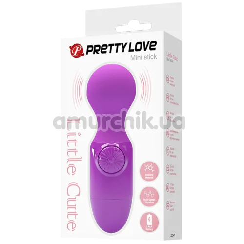 Универсальный вибромассажер Pretty Love Mini Stick Little Cute, фиолетовый