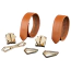 Фіксатори для рук і ніг Lockink Wristcuffs / Anklecuffs Set, коричневі - Фото №3