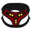 Трусики для страпона Taboom Bondage in Luxury Strap-On Harness Deluxe, черно-красные - Фото №1