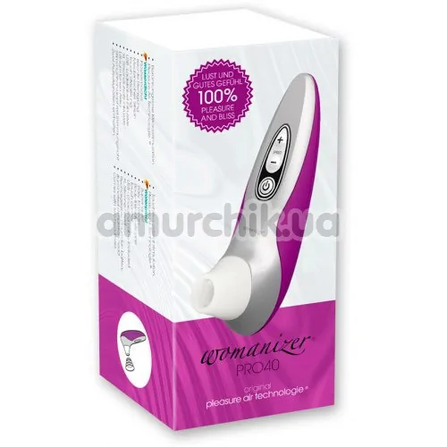Симулятор орального сексу для жінок Womanizer Pro40, рожевий