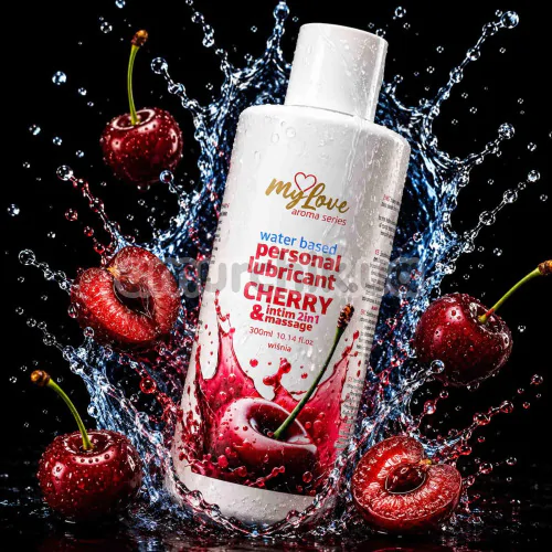 Массажный лубрикант MyLove Aroma Series Personal Lubricant 2in1 Cherry - вишня, 300 мл