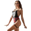 Костюм студентки Star Night Sexy Student Bodysuit Costume Set, черно-красный: боди + гартеры - Фото №7