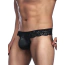Трусы мужские Star Night Lace & Leather Men's Briefs, черные - Фото №2