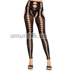 Колготки Leg Avenue Seamless Opaque Footless Suspender Hose, чорні - Фото №1