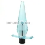 Анальная пробка с вибрацией Slimline Butt Plug, голубая - Фото №1