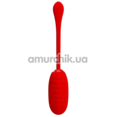 Виброяйцо Pretty Love Kirk Super Soft Silicone, красное - Фото №1