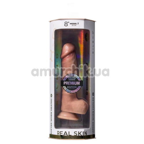 Фалоімітатор Silexd Supreme Edition Real Skin Model 1 Size 8, тілесний