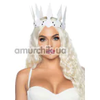 Корона Leg Avenue Faux Leather Spiked Crown, белая - Фото №1