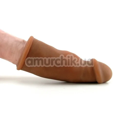 Насадка-удлинитель члена Futurotic Penis Extender, коричневая