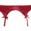 Комплект Star Night Sheer & Lace Bow Garter Belt, червоний: пояс для панчіх + трусики - Фото №8